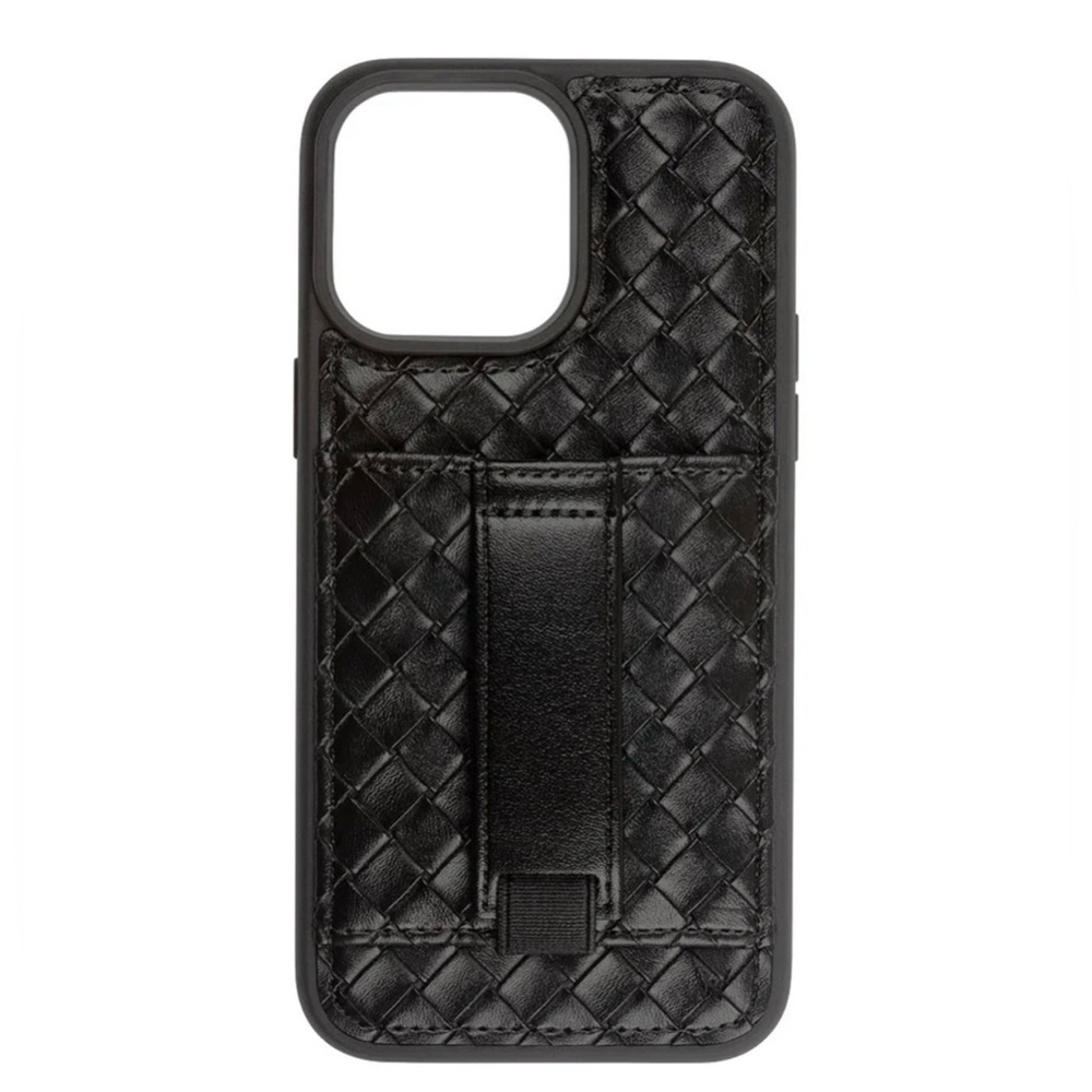 Black Weave Walli Case for iPhone 14 Plus